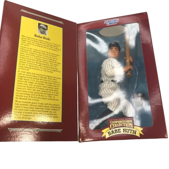 Vintage 1996 Hasbro Starting Lineup Cooperstown Collection Babe Ruth 13136 New - Picture 6 of 12